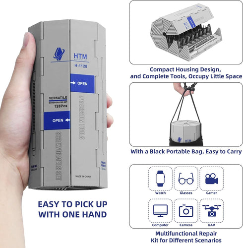 142 1 Set (H1128) HengTianMei in Precision Screwdriver Professional Magnetic Repair Tool Kit for Computer, Laptop