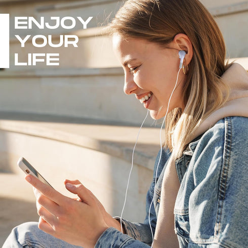 Konohan 150 Packs Earbuds, Bulk Wired Earphones, 3.5 mm for Classroom, Individually Packed for School