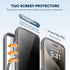 TIESZEN iPhone 15 Pro Case - Dark Gray, Magnetic, Magsafe Compatible, 9H Tempered Screen & Privacy Protectors,