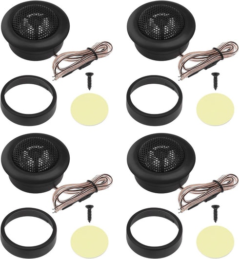 2 Pairs Car Round Dome Audio Speaker Tweeter Loudspeaker Horn Mini Tweeter Speaker Accessories