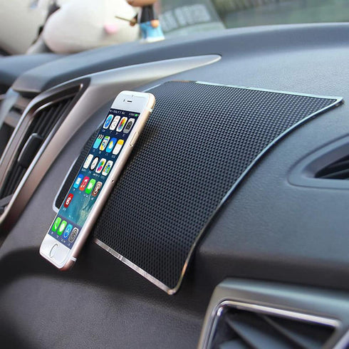Car Dashboard Anti-Slip Rubber Pad, 10.6"x 5.9" Universal Non-Slip Sticky Adhesive Mat for Phones Sunglasses Keys