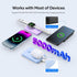Electric Suction Power Bank, 5000mAh Wireless Charger, 22.5W Fast Charging, USB-C Cable, for iPhone 15/14/13/12, Purple