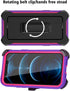 Defense iPhone 12 Case with Two Screen Protector Layer Rugged Heavy Duty for iPhone 12/iPhone Pro, 6.1 inch 2020 (Light