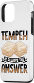 Tempeh Tofu Soy Bean Vegan Vegetarian Veggie 12 Tempeh Eater Food Lover Design For Veggie Fans Case for iPhone mini