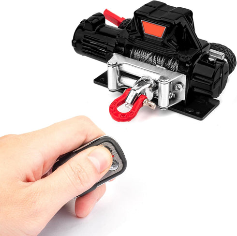 RCXAZ Winch 1/10 SCX10 90046 TRX4 TRX6 Gen8 RC Metal Wireless Remote Controller System for RC Crawler Car Axial Upgrade