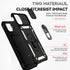 SunStory Military-Grade Case for iPhone 11 Pro Max with HD Screen Protector, Slide Camera Cover & Kickstand, Black