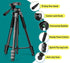 JOILCAN 67" Phone Tripod, Camera Tripod Stand for iPhone iPad, Professional Aluminum Travel Tripods with Wireless