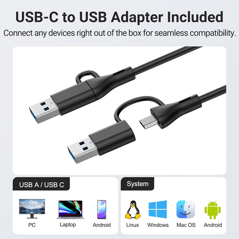 Inwa Computer Speakers for Desktop PC, USB Monitor Speakers with Clip, Wired Computer Sound Bar for Laptop with Loud