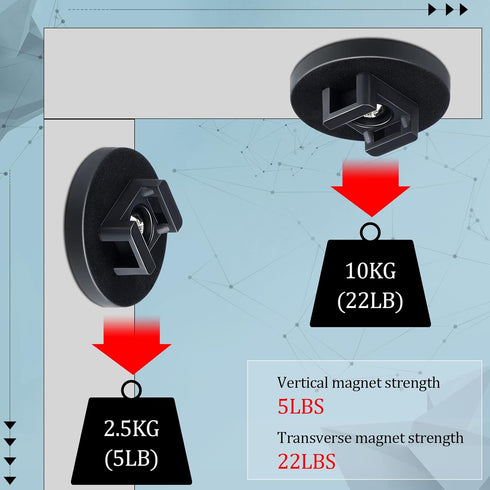 60 (43 mm) Yookeer Pieces Magnetic Zip Tie Mount Multipurpose Cable Holder Magnets Magnetic Wire Management Bases