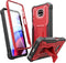 ExoGuard Rubber Shockproof Full-Body Case for Moto G Power 2021, Built-in Screen Protector and Kickstand