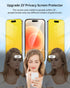 for iPhone 14 Pro Max and for iPhone 15 Plus Privacy Screen Protector Gradient colorful Anti Spy Tempered Glass 2 PACK 25° anti Blue light eye protection Easy Installation Frame 6.7 inch Gold