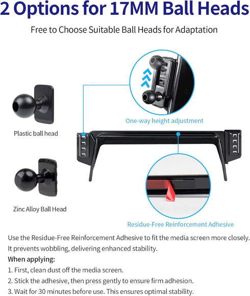 Masergogo 2021-2023 360 8/10.25-inch Car Phone Holder for Kia Seltos, Rotation, Screen Fixed Clip, Auto Accessories