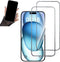 WIRIXSYD 2PCS Glitter Screen Protector Suit for iPhone 17 Promax/iPhone 16 Pro Max,Diamond
