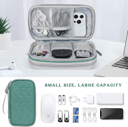 FYY Electronic Organizer, Travel Cable Bag Pouch for Accessories, Portable Waterproof Double Layers All-in-One Storage