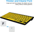 HXMJ-Large Print Mini Bluetooth Keyboard, Compatible with iPad, iPhone, iPod, MacBook for Seniors and Visually Impaired