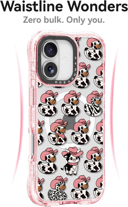 Rosarnnah 17 20 (6.3") for iPhone Case Cute - Compatible with Magsafe - Military-Grade ft Drop Protection Shockproof