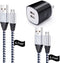 6FT Fast Charger Micro USB Cable & 2.1A Dual Wall Charger for LG Stylo 2/3, G3/G4, K30/K20 Plus, Kindle Fire 7/8/10.