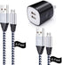 6FT Fast Charger Micro USB Cable & 2.1A Dual Wall Charger for LG Stylo 2/3, G3/G4, K30/K20 Plus, Kindle Fire 7/8/10.