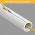 D-Line White 43in Cable Sleeve, Flexible Wire Protector Tubing, 1.26in Diameter