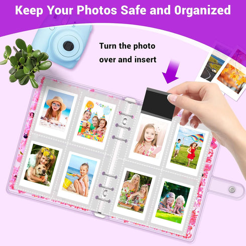 Kids Photo Album for Instax Mini, Applicable to Fujifilm Instax Mini 11/12/40, KODAK Mini Photo, Gift for Ages 4-10
