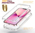 Diaclara Designed for iPhone 13 Case, Full Body Rugged Case with Built-in Touch Sensitive Anti-Scratch Screen Protector, Soft TPU Bumper Case for iPhone 13 6.1" (Crystal Clear)