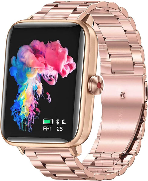 GT01 Smartwatch Band, Stainless Steel Metal Replacement Straps for Dirrelo GT01 / LETSCOM GT01 / Hamile Smart Watch