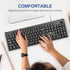 Rii RK907 Ultra-Slim Compact USB Wired Keyboard for Mac and PC,Windows 10/8 / 7 / Vista/XP (Black) (1PCS)