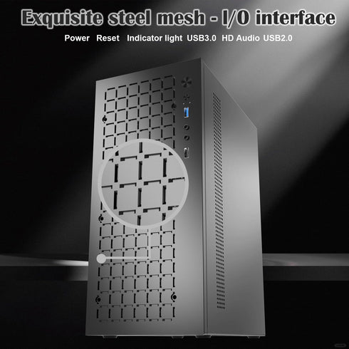 TGDGAMER USB3.0x1 80MM Matx Case:High Airflow Micro ATX Case, Support MATX, Mini-ITX, Micro ATX Case Slim with I/O