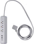 Globe Electric 6-ft 3-Outlet USB Surge Protector Power Strip, 2x USB-A, 1x USB-C, Right Angle Plug, Gray