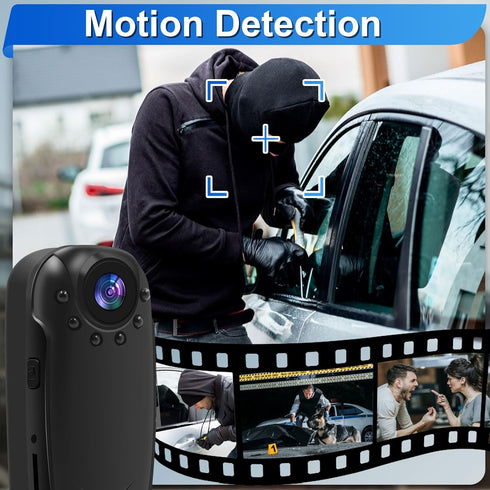HKFUG 1080P 10HR Valentine's Day Mini Body Camera, HD Portable Video Recorder with Night Vision, Motion Detection