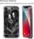 The Lovers Tarot Card Skull Black Case for iPhone 12/12 Pro, Trippy Psychedelic Aesthetic Cool Skeleton Cover