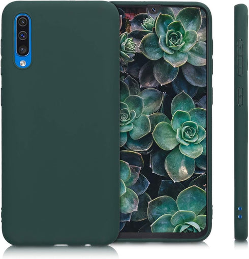 kwmobile Soft Slim Protective TPU Silicone Cover for Samsung Galaxy A50, Moss Green