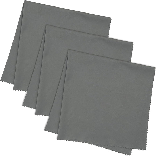 JUNRO 3-Pack 16x16 Inch Extra Large Lint-Free Microfiber Cleaning Cloths for Laptop, LCD