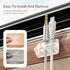 Syncwire Clear Cable Clips, Self Adhesive Cord Management Organizer for Home, Office, Nightstand, Desk Accessories