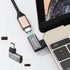 AGVEE 4 Pack USB-C Male to USB-C Female Adapter, 90 Degree Right Angled Type-C 3.2 Gen 2 Converter, Gray