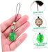Cartoon Fox Phone Charm Key Chain Cell Phone Strap, Green Pendant for Car, Purse, and Hanging Decor