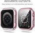 Haojavo 5 Pack Case with Tempered Glass Screen Protector for Apple Watch Series 9 8 7 41mm, Slim Fit Cover