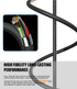 3.5mm to 2RCA Cable, Headphone Male to Male Jack Adapter, Nylon Braided 1/8 to RCA Audio Y Cord, Black