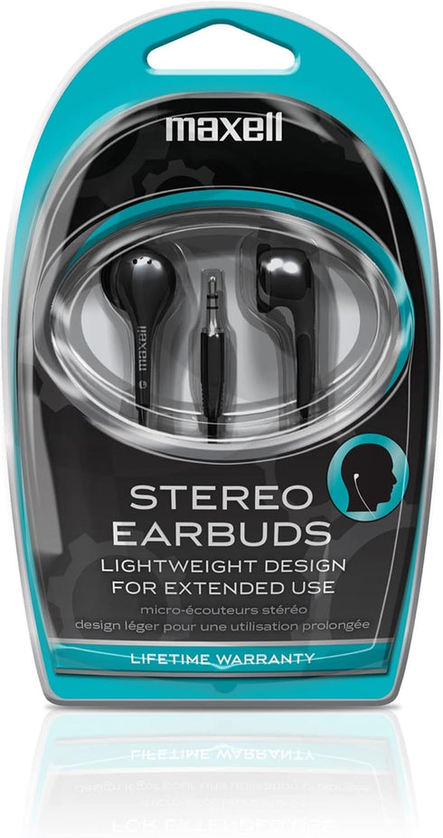 Maxell 190568 EB125 Digital Stereo Binaural Ear Buds for Portable Music Players