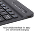 VBESTLIFE 7in Slim Lightweight Bluetooth Keyboard for Android iOS Win, Portable Aluminum Alloy Wireless USB Keyboard