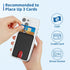 Senose Phone Card Holder - Silicone Anti Slip Out Wallet Stick On for iPhone 13/12 Pro Max (3 Pack, Black)