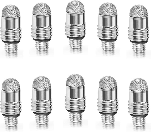 GUUGEI Mesh Fiber Tips (10 Pack), Stylus Pen Replacement Tips for Capacitive Touch Screens, High Sensitivity, Soft