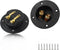 2-Pack 2-Way Speaker Box Terminal Cup, 3 Inch Round Stereo Screw Cup Connectors for Home Stereo
