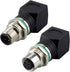 RJ45 to M12 4-Pin Adapter - M12 RJ45 Male Female Industrial Ethernet Connector, IP68 Waterproof, 10Gb/s Transmission