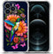 iPhone 12 Pro Max Case with Hummingbird Butterfly Flowers Drop Protection, Shockproof TPU Full Body Protective Cover