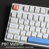 PBT Cherry Profile White Keycaps for Mechanical Keyboards, 153 Key Dye Sub MX Stem Key Caps Set for 60/65/75 Percent