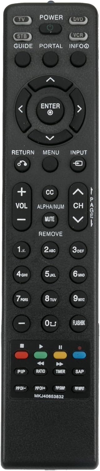 New Remote Replace MKJ40653832 - Compatible with LG TV Models 32LD650H, 32LD655H, 32LD660H, and more