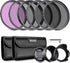 NEEWER 58mm ND Lens Filter Kit: UV, CPL, FLD, ND2, ND4, ND8, Compatible with Canon Nikon Sony DSLR Cameras