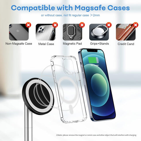 3 in 1 Magnetic Wireless Charger, Adjustable Charging Station for iPhone/iWatch/Airpods, Compatible with iPhone