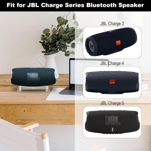 TXEsign Desktop Stand Compatible with Charge 5, Charge 4, Charge 3 Bluetooth Speaker, Acrylic Table Holder Speaker